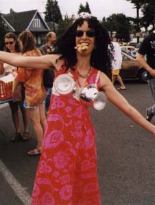  A rare photo of Janie without her Iguana. Hey deers watch out for those headlights!