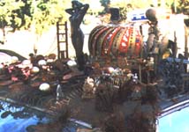 A decorated car roof