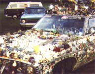 Another heavily decorated car, can you tell what type it use to be?