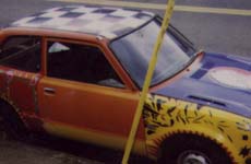 A Honda Civic of many colors