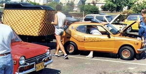 Blaine's Honda 600 coupe and trailer